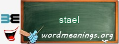 WordMeaning blackboard for stael